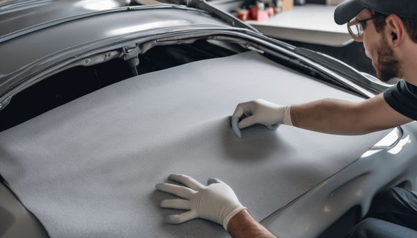 Réparez efficacement votre ciel de toit avec notre kit tissu